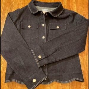 NWT Jacadi Girls’ Jean Jacket with Scalloped Bottom Edge For 12 Year Old